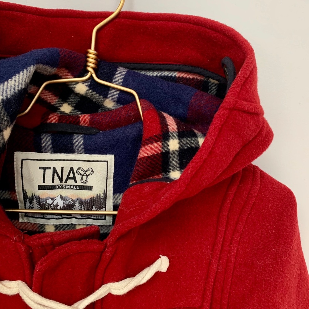 Aritzia TNA Red Wool Paddington Jacket XXS - Picture 1 of 7